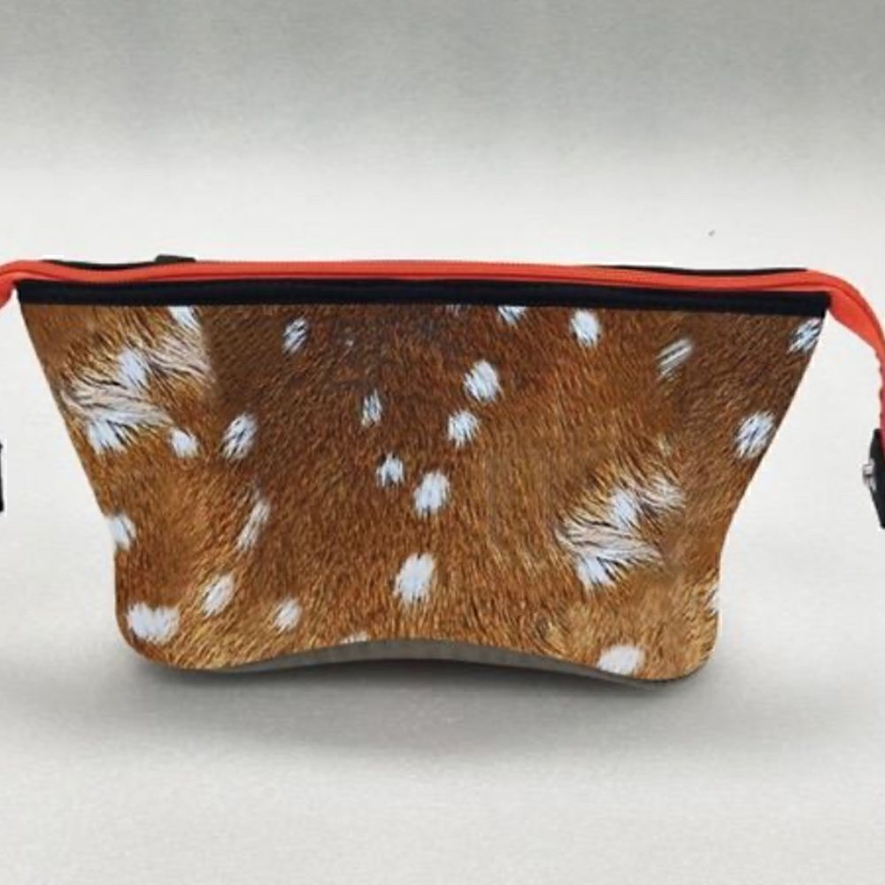 Fur Like Printed Neoprene- Cosmetic Case - NEW